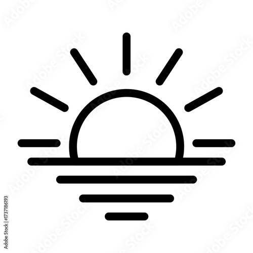 Sunrise Sunset Line Icon of Symbolism (Design) Icon Set