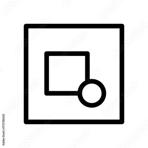 Figure-Ground Line Icon of Gestalt Principles Icon Set