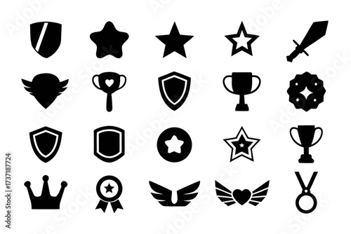 Set of award and achievement icons