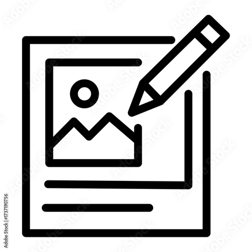 Image Editing Layout Line Icon of Layout Design Icon Set