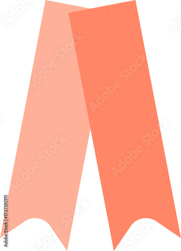 Colorful flat ribbon bow