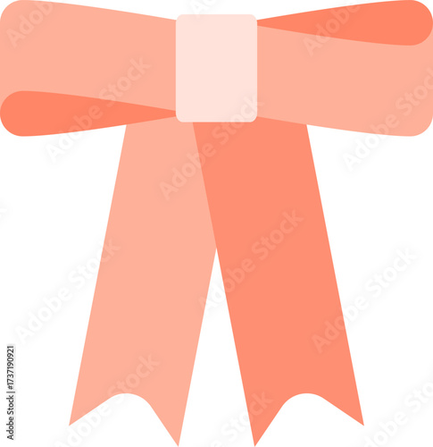 Colorful flat ribbon bow