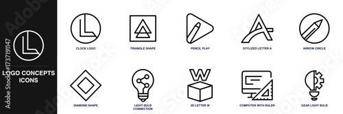 Logo Concepts Line Icon Set