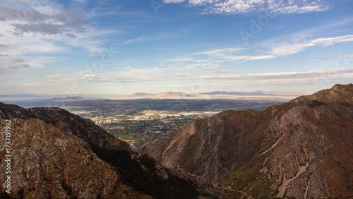 Aerial Breathtaking Fall Autumn Hiking Views of Snowbasin Resort Ogden Morgan Utah Mountains