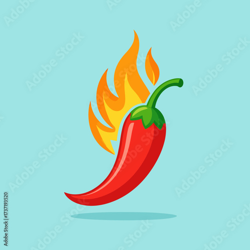 Flaming Hot Chili Pepper A Fiery Culinary Spice with Bursting Flavor