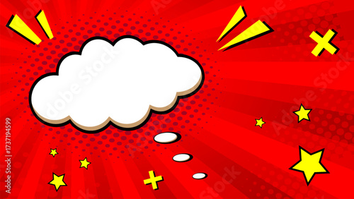 empty comic speech bubbles. pop art retro cartoon. Pop art style. illustration.