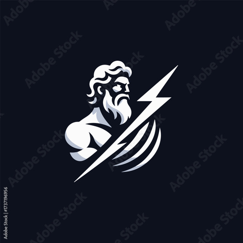 Zeus God Thunder Logo