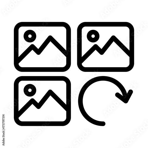 Image Swap Line Icon of Photo Manipulation Icon Set