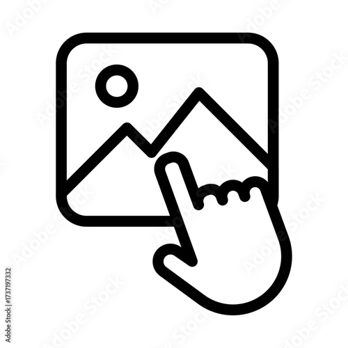 Image Selection Cursor Line Icon of Photo Manipulation Icon Set