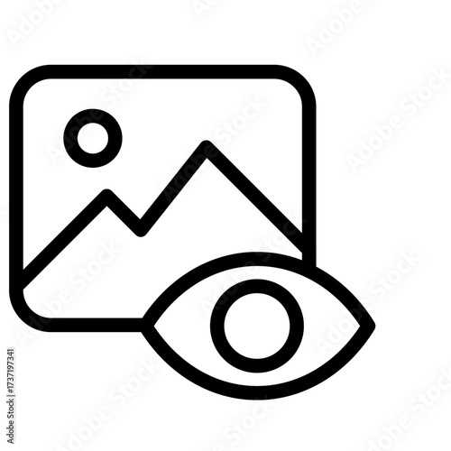 Image Preview Eye Line Icon of Photo Manipulation Icon Set