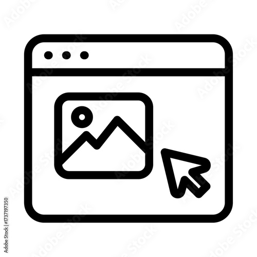 Image Editing Window Line Icon of Photo Manipulation Icon Set