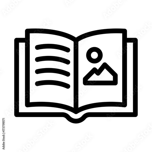 Open Storybook Line Icon of Storytelling (Design) Icon Set