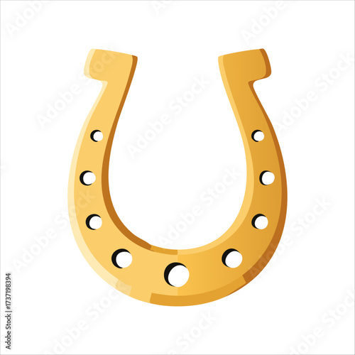 Decorative vector horseshoe symbol of good fortune and prosperity