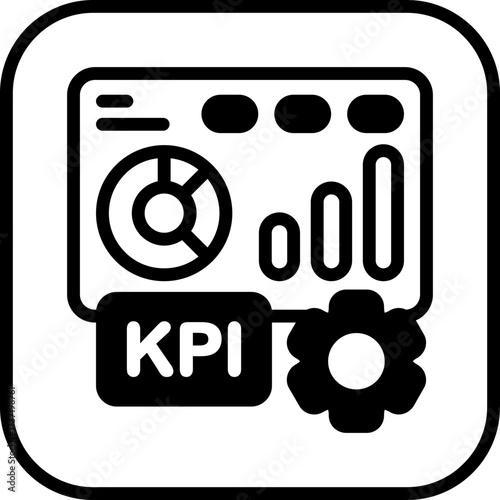 KPI Dashboard Vector Icon