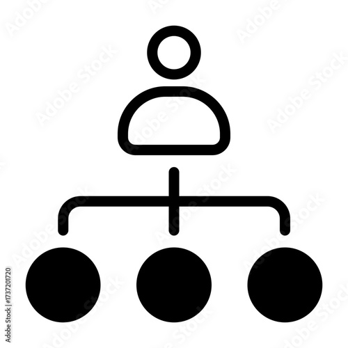 Organizational Chart Colorful Vector Icon