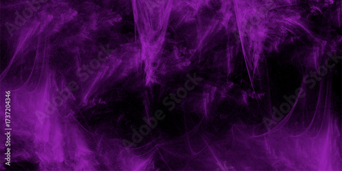 purple fire on a black background . Chaotic mixing smoke creates abstract patterns on a black background .abstract black background with purple smoke and copy space .