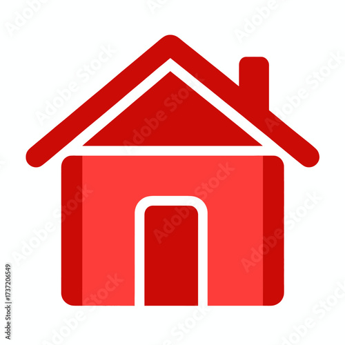 Cozy Cottage in Autumnal Red with Sloping Roof