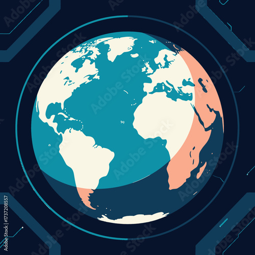 Global Connections: Earth in Technological Frame, Night