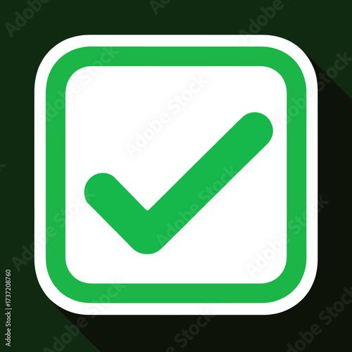 Free Download Green Checkmark Icon on Dark Green Background - GFXLoad