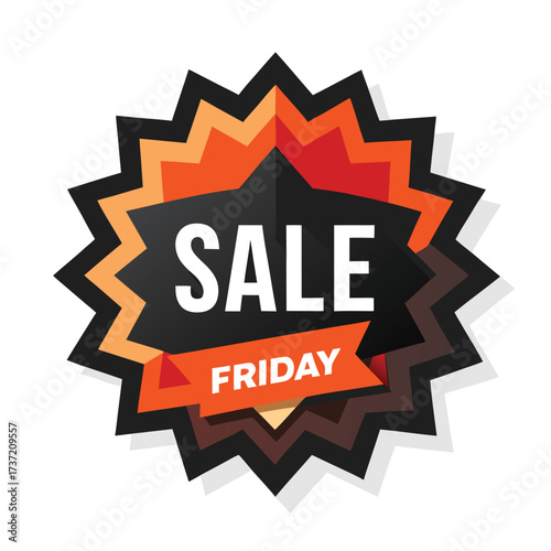 3D Discount Offer Tag Icon – Excellent Black Friday Sale Promotion Vector Design