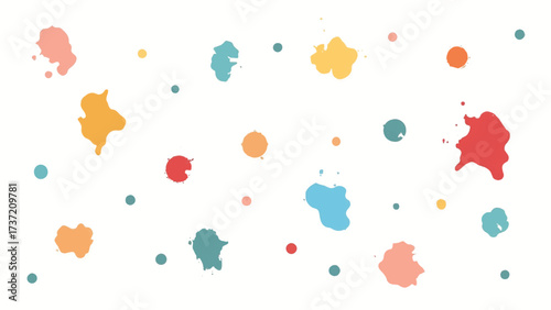 Colorful paint splash on white background. Abstract background with colorful splatter for creative projects. 