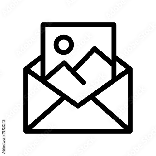 Image Email Line Icon of Email Newsletter Design Icon Set