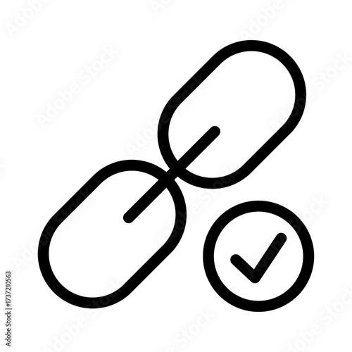 Approved Link Line Icon of Backlinks and Link Building Icon Set