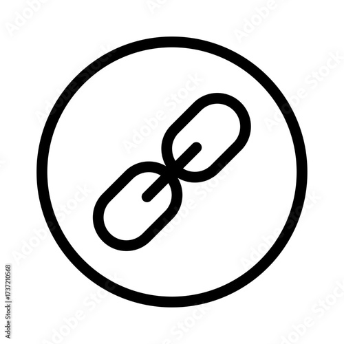 Circular Link Line Icon of Backlinks & Link Building Icon Set