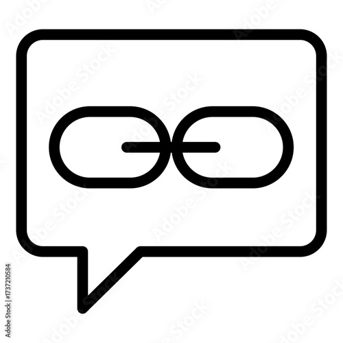 Chat Link Line Icon of Backlinks and Link Building Icon Set