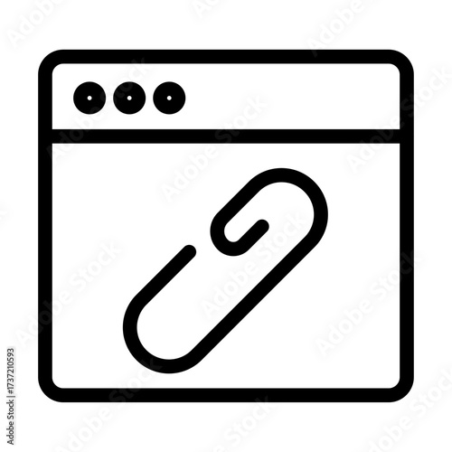 Internal Linking Line Icon of On-Page SEO Icon Set