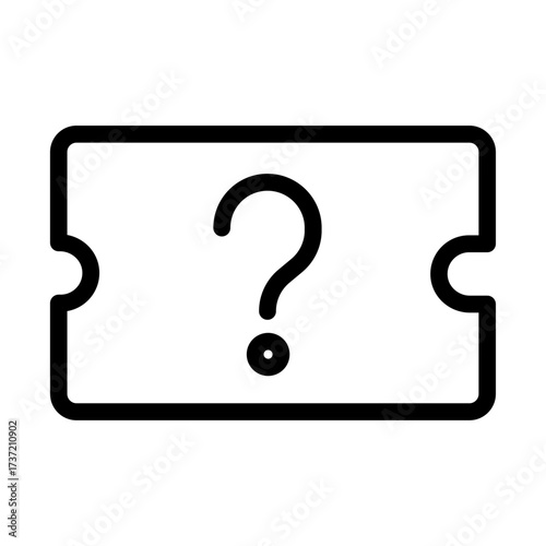 Question Ticket Line Customer Support Tickets Icon Set