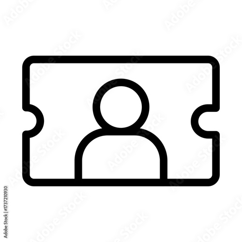 Customer Profile Line Icon of Customer Support Tickets Icon Set