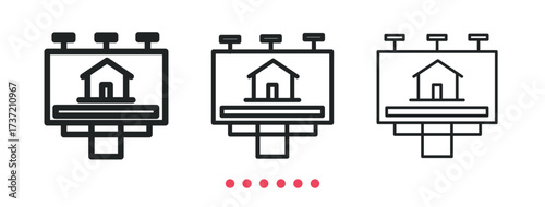 Billboard icon. Thin line icon vector