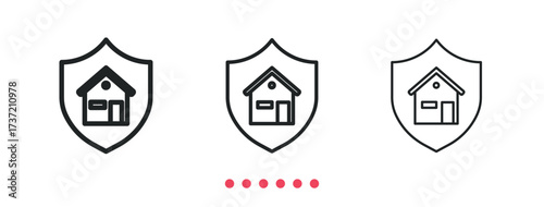 Insurance icon. Thin line icon vector