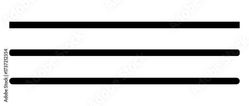 Straight line, stripe series from thin to thick