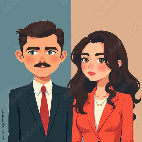Professional Couple Portrait in Business Attire