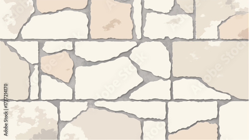 Stone wall pattern. Stone wall texture. Stone wall background. Vector illustration.  