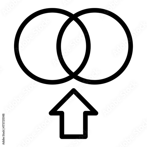 Overlapping Elements Line Icon of Visual Weight Icon Set