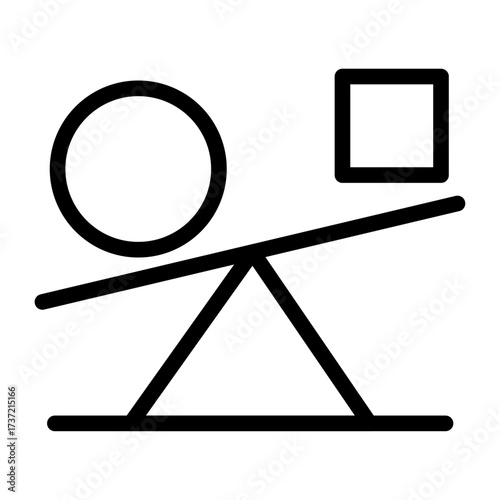 Element Imbalance Line Icon of Visual Weight Icon Set