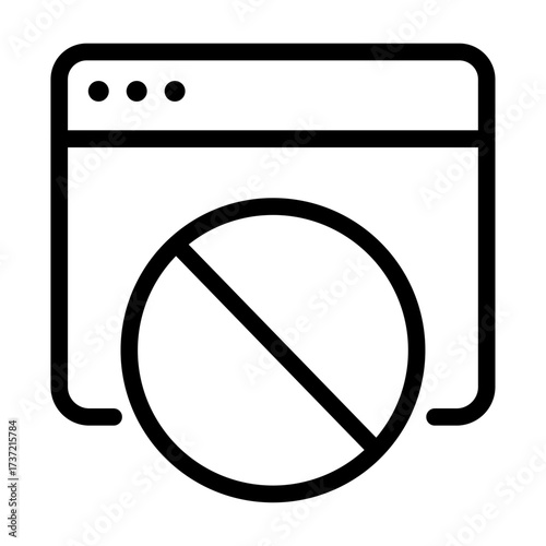 Access Denied Line Icon of Web Security Icon Set