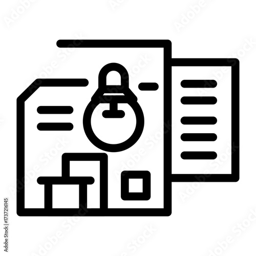 Research Artifacts Line Icon of Empathize Phase Icon Set