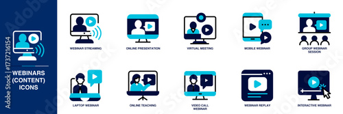 Define Phase Building Blue Colored Outline Icon Set