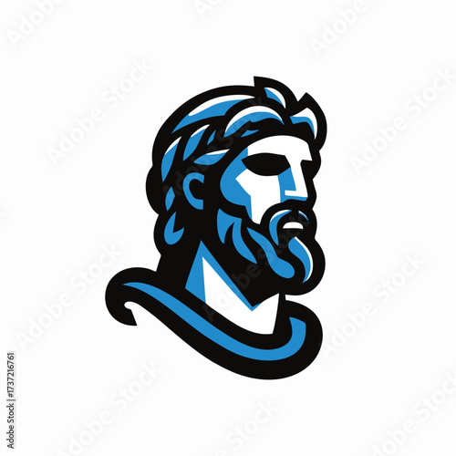 Greek statue head design vector illustration