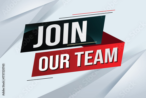 join our team word concept vector illustration with modern futuristic 3d style for landing page template ui web mobile app poster banner flyer background gift card coupon label wallpaper 
