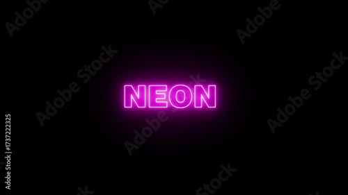 animated text for purposes in everyday life, bright neon in various colors