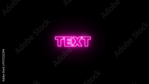 animated text for purposes in everyday life, bright neon in various colors
