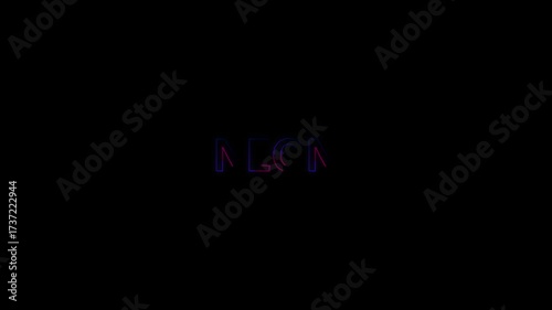animated text for purposes in everyday life, bright neon in various colors