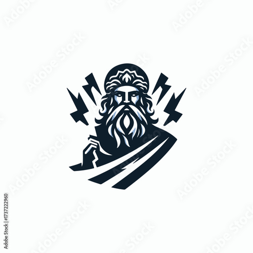 Zeus God Thunder Logo