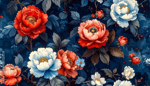 Vibrant Floral Aesthetic Background for Design, Packaging. 