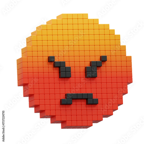 Angry Emoji 3D Icon